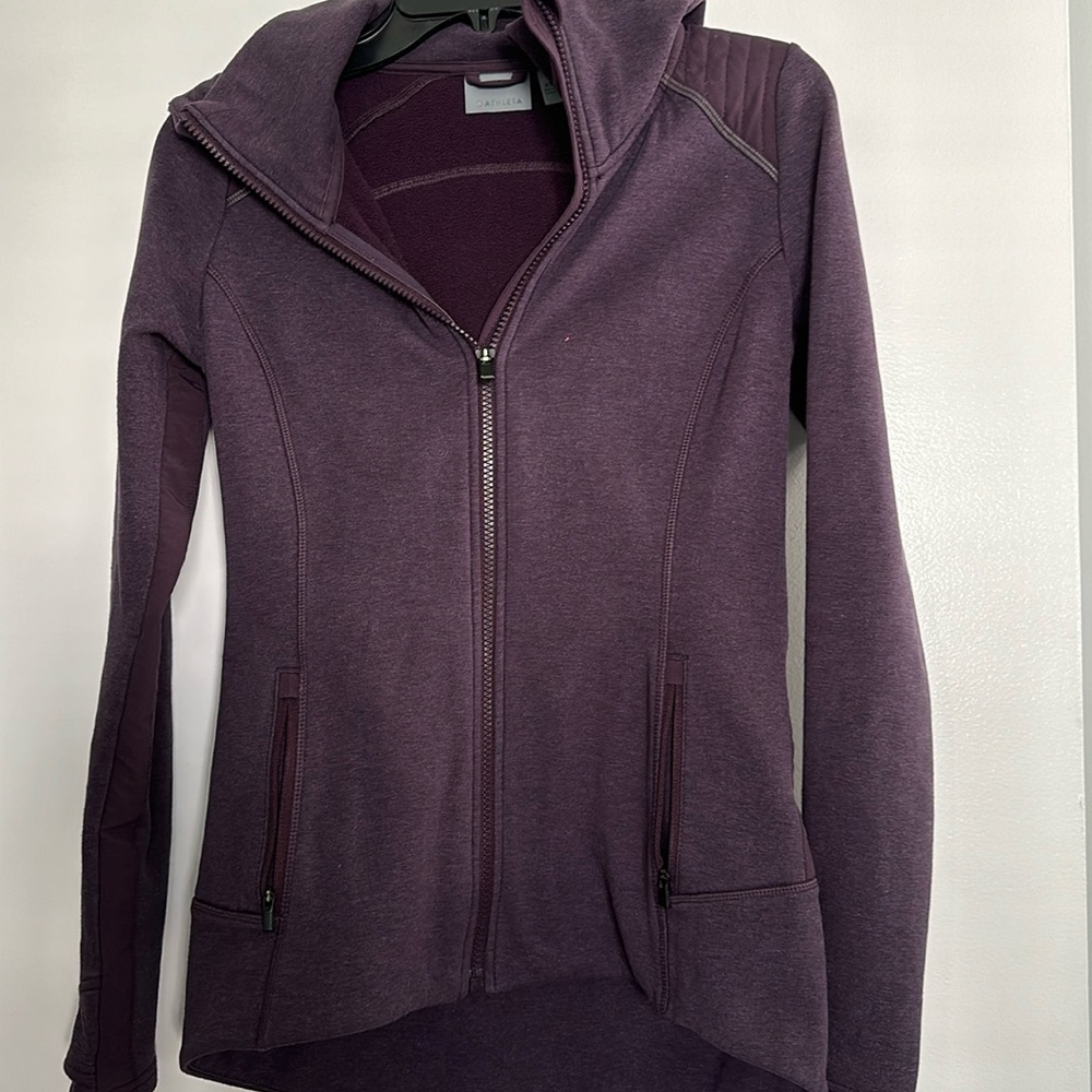 Heather purple Athleta zip up jacket size XS